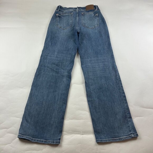 Judy Blue Dark Wash Distressed Denim Stretch Wide Leg Jeans 29 - Picture 5 of 7